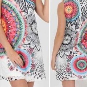 Fleur de Lis Collection Pink and Blue Mini Dress